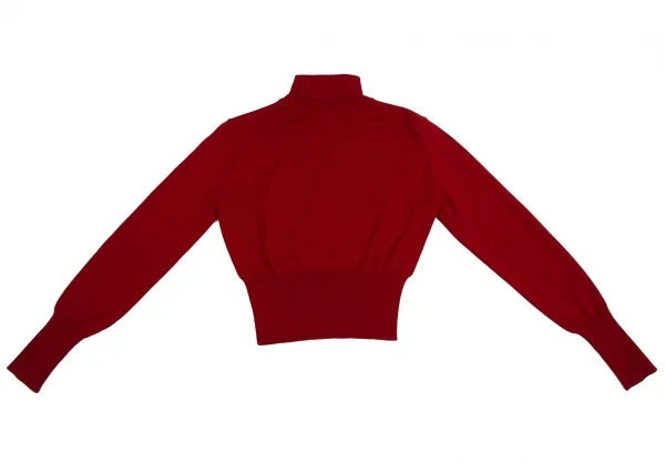 ヴィヴィアンウエストウッド レッドレーベルVivienne Westwood Red Label ウールオーブワンポイント刺繍タートルネックニットセーター 赤S K-114151_016