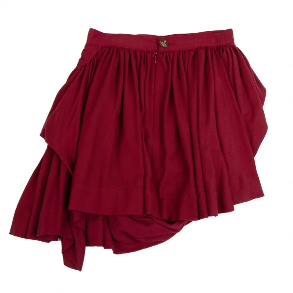 ヴィヴィアンウエストウッド レッドレーベルVivienne Westwood Red Label ギャザー切替変形スカート ワイン2 K-114156_014