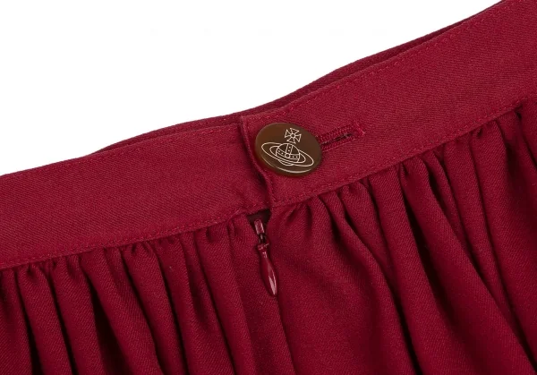ヴィヴィアンウエストウッド レッドレーベルVivienne Westwood Red Label ギャザー切替変形スカート ワイン2 K-114156_015