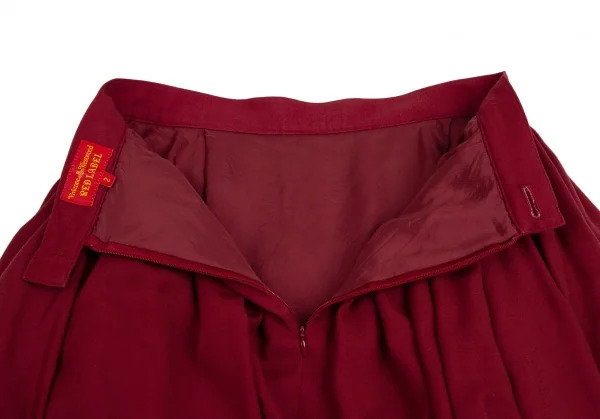 ヴィヴィアンウエストウッド レッドレーベルVivienne Westwood Red Label ギャザー切替変形スカート ワイン2 K-114156_016
