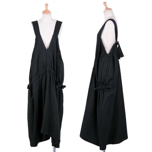 DOUBLE ジャンパースカート　ワンピース　S リミフゥ feu 【専用】LIMI SATIN LL B DRESS FRILL SQUARE ワンピース