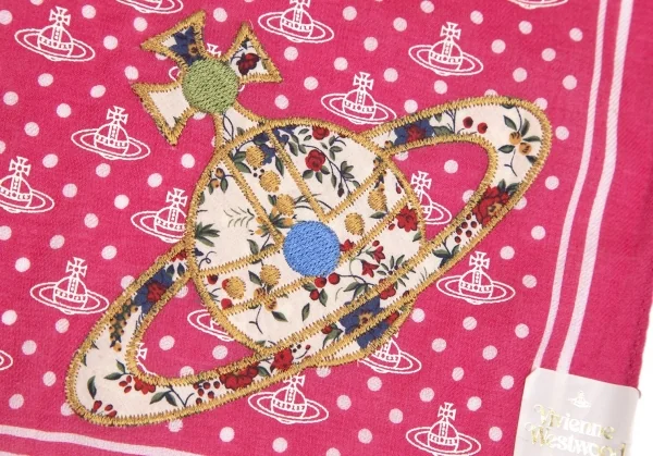 新品!ヴィヴィアンウエストウッドVivienne Westwood オーブ総柄ハンカチ ピンクマルチ K-114159_003