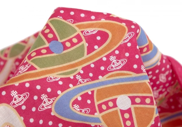 新品!ヴィヴィアンウエストウッドVivienne Westwood オーブ総柄ハンカチ ピンクマルチ K-114159_005