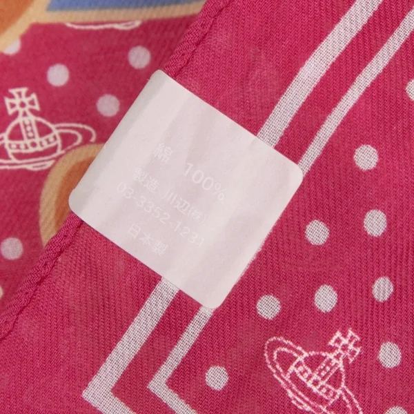 新品!ヴィヴィアンウエストウッドVivienne Westwood オーブ総柄ハンカチ ピンクマルチ K-114159_007