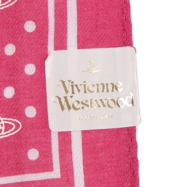 新品!ヴィヴィアンウエストウッドVivienne Westwood オーブ総柄ハンカチ ピンクマルチ K-114159_008