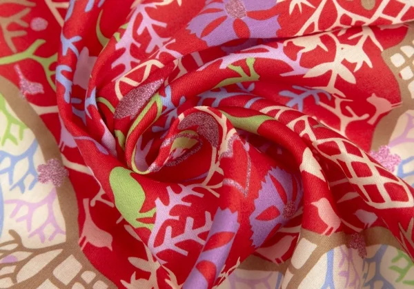 新品!ヴィヴィアンウエストウッドVivienne Westwood グリッタープリントハンカチ 赤マルチ K-114160_006