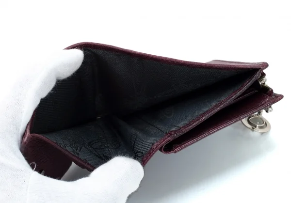 ヴィヴィアンウエストウッドVivienne Westwood オーブチャーム付きラウンドジップ財布 赤茶 K-114161_013