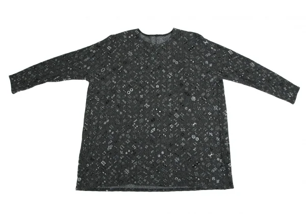 ヨーガンレール ババグーリJURGEN LEHL Babaghuri コットン小花ジャガードチュニック グレーM K-114175_002