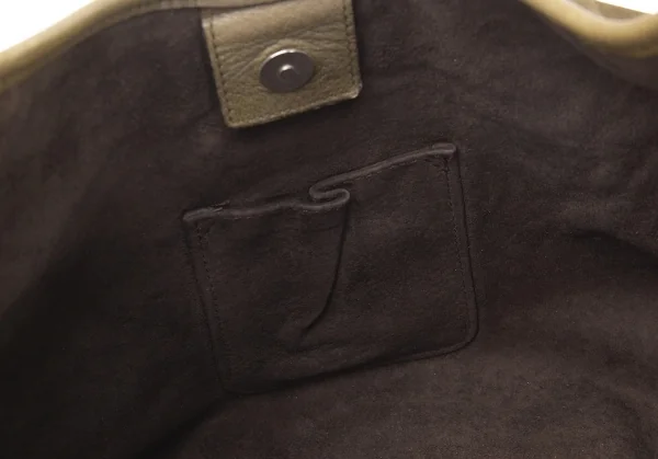 イヴサンローランYves Saint Laurent モンバササントロペ スウェードティアードデザインハンドバッグ 茶 K-114178_016