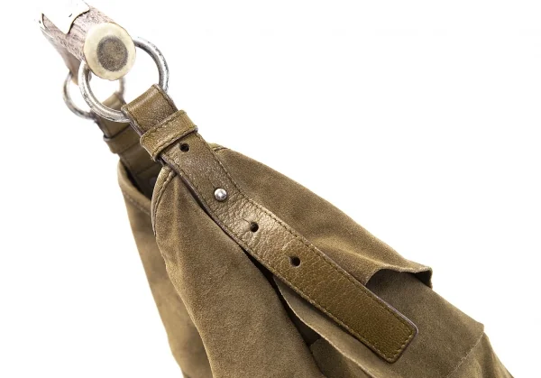 イヴサンローランYves Saint Laurent モンバササントロペ スウェードティアードデザインハンドバッグ 茶 K-114178_006