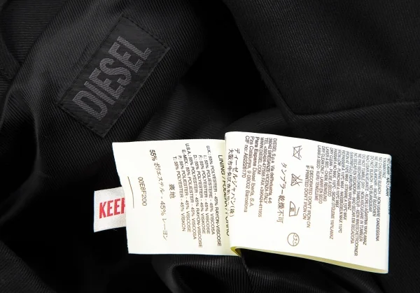 ディーゼルDIESEL フェイクファー切替ベスト 黒S K-114196_014