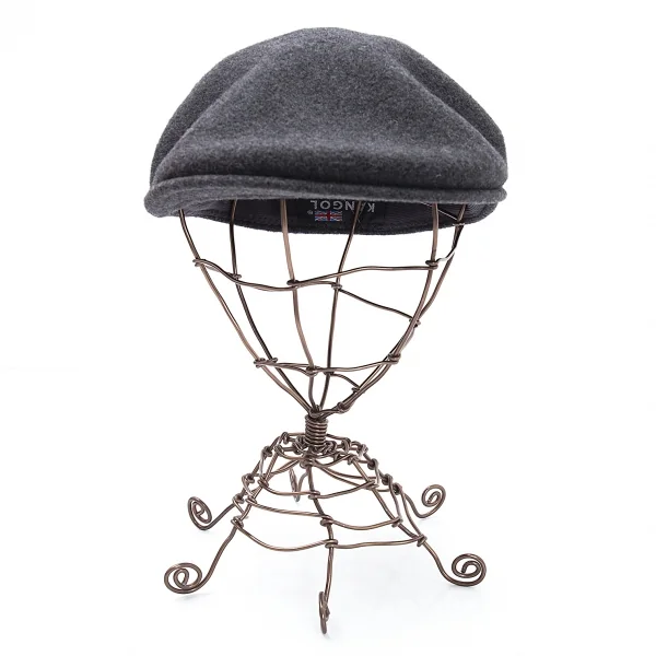 カンゴールKANGOL 504 ポイントフロッキープリントハンチング帽 チャコールL K-114207_002