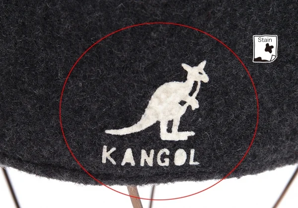 カンゴールKANGOL 504 ポイントフロッキープリントハンチング帽 チャコールL K-114207_005