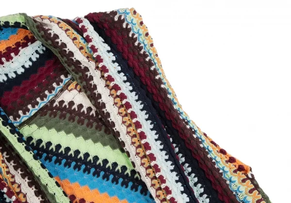 イッセイミヤケ ハートISSEY MIYAKE HaaT コットンカラフル編みノースリーブニットベスト マルチ2 K-114234_005