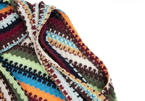 イッセイミヤケ ハートISSEY MIYAKE HaaT コットンカラフル編みノースリーブニットベスト マルチ2 K-114234_006