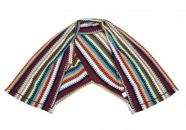 イッセイミヤケ ハートISSEY MIYAKE HaaT コットンカラフル編みノースリーブニットベスト マルチ2 K-114234_008