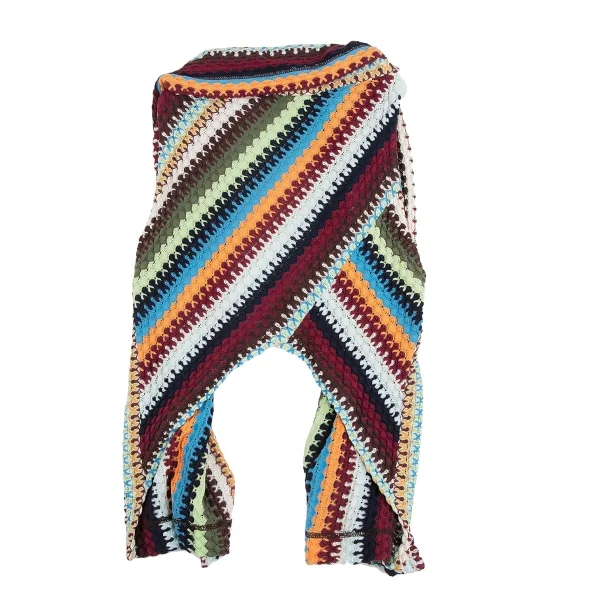 イッセイミヤケ ハートISSEY MIYAKE HaaT コットンカラフル編みノースリーブニットベスト マルチ2 K-114234_009