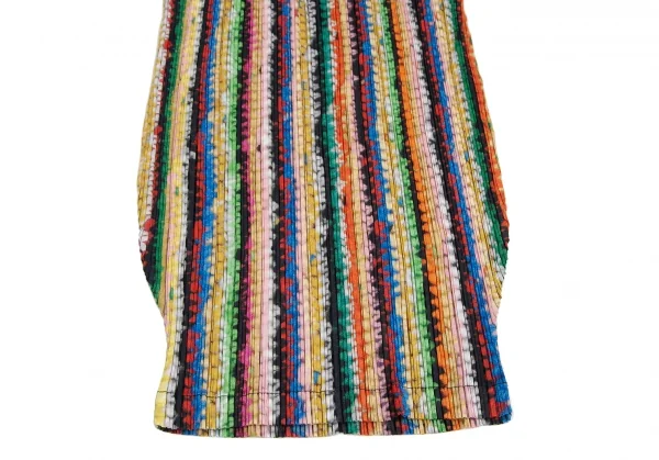 プリーツプリーズPLEATS PLEASE カラフルニット転写プリントタートルネックノースリーブカットソー マルチ5 K-114244_006