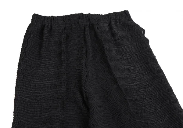 イッセイミヤケ ISSEY MIYAKE ストレッチプリーツワイドパンツ 黒S K-114253_002