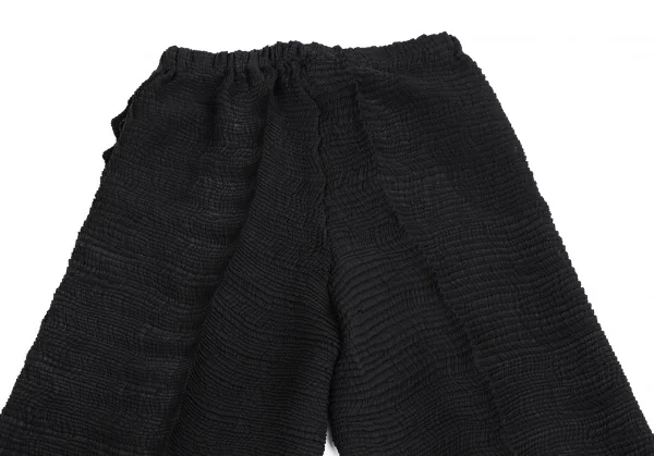 イッセイミヤケ ISSEY MIYAKE ストレッチプリーツワイドパンツ 黒S K-114253_009
