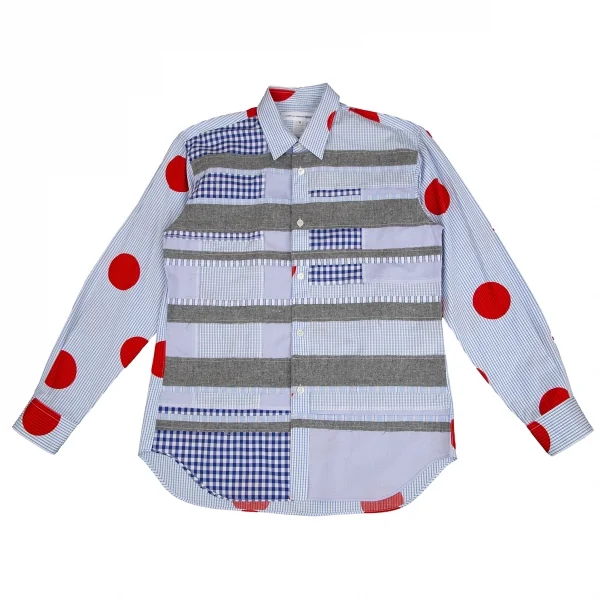 ●コムデギャルソン コムデギャルソン●シャーリング 半袖 Tシャツ コムデギャルソン SHIRT Tシャツ 半袖 ホワイト ブルー ドット