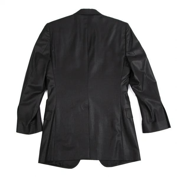 ドルチェ&ガッバーナDOLCE&GABBANA MARTINI シャイニーシャドーストライプナローラペルジャケット チャコール44 K-114268_014