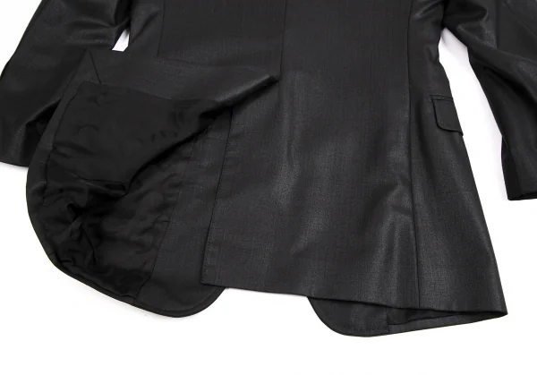 ドルチェ&ガッバーナDOLCE&GABBANA MARTINI シャイニーシャドーストライプナローラペルジャケット チャコール44 K-114268_015