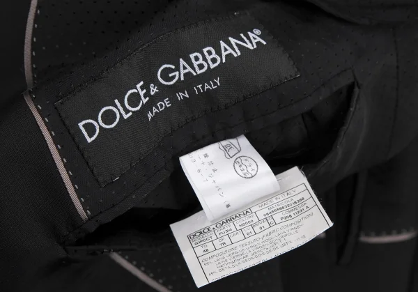 ドルチェ&ガッバーナDOLCE&GABBANA MARTINI ウールシルクピークドナローラペルジャケット 黒48 K-114271_017