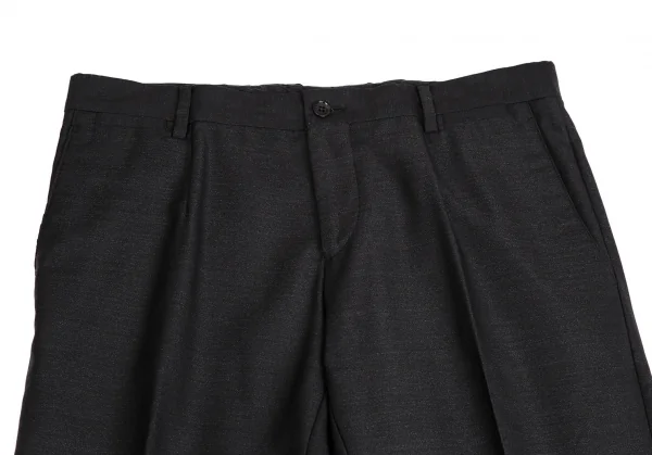 ドルチェ&ガッバーナDOLCE&GABBANA GOLD ウールシルクノッチドナローラペルセットアップスーツ 黒44 K-114279_011