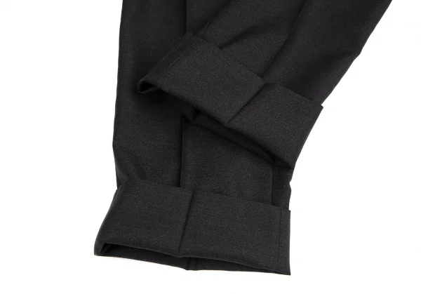 ドルチェ&ガッバーナDOLCE&GABBANA GOLD ウールシルクノッチドナローラペルセットアップスーツ 黒44 K-114279_014