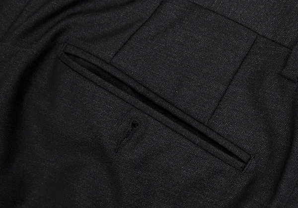 ドルチェ&ガッバーナDOLCE&GABBANA GOLD ウールシルクノッチドナローラペルセットアップスーツ 黒44 K-114279_017