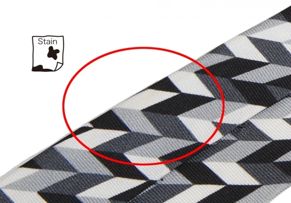 エンポリオアルマーニEMPORIO ARMANI シルクヘリンボーンレジメンタルネクタイ 白黒グレー K-114290_005