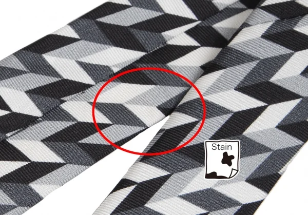 エンポリオアルマーニEMPORIO ARMANI シルクヘリンボーンレジメンタルネクタイ 白黒グレー K-114290_006