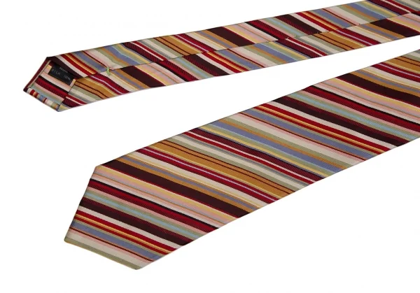 ポールスミスPaul Smith シルクレジメンタルシグネチャーストライプネクタイ マルチ K-114302_004