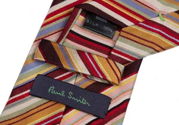 ポールスミスPaul Smith シルクレジメンタルシグネチャーストライプネクタイ マルチ K-114302_007