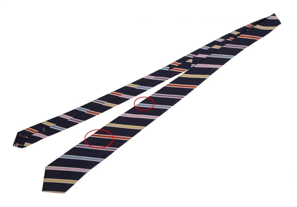 ポールスミス コレクション Paul Smith COLLECTION シルクボールドレジメンタルストライプネクタイ 紺マルチ K-114303_002