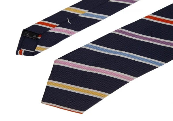 ポールスミス コレクション Paul Smith COLLECTION シルクボールドレジメンタルストライプネクタイ 紺マルチ K-114303_005