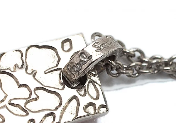 ポールスミスPaul Smith フラワーカービングプレートネックレス シルバー K-114305_004