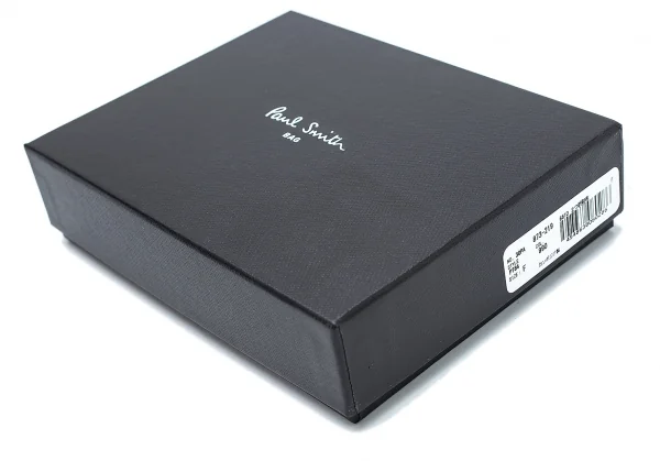 ポールスミスPaul Smith P784N ジップストローグレイン二つ折り財布 黒 K-114307_010