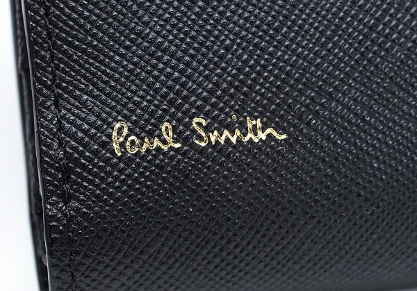 ポールスミスPaul Smith P784N ジップストローグレイン二つ折り財布 黒 K-114307_003