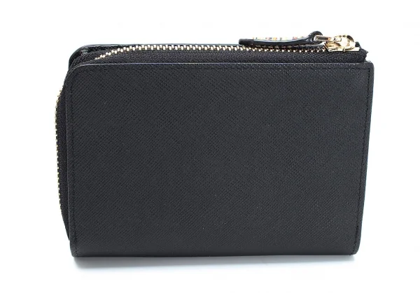 ポールスミスPaul Smith P784N ジップストローグレイン二つ折り財布 黒 K-114307_004