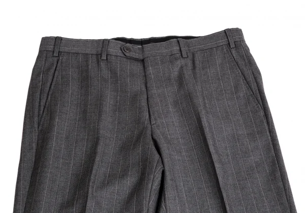 アルマーニコレツィオーニARMANI COLLEZIONI ストライプウールテーパードパンツ グレー50 K-114326_002