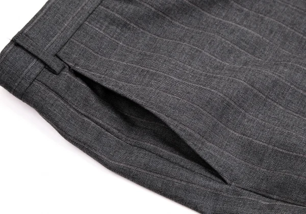アルマーニコレツィオーニARMANI COLLEZIONI ストライプウールテーパードパンツ グレー50 K-114326_006