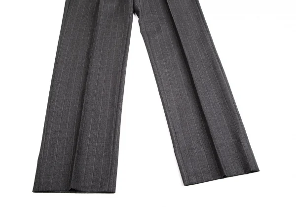 アルマーニコレツィオーニARMANI COLLEZIONI ストライプウールテーパードパンツ グレー50 K-114326_007