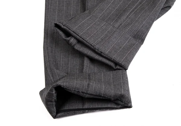 アルマーニコレツィオーニARMANI COLLEZIONI ストライプウールテーパードパンツ グレー50 K-114326_008