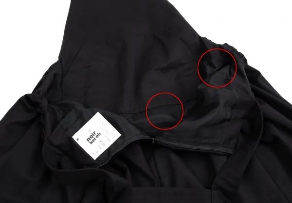 ノアール ケイ ニノミヤnoir kei ninomiya ウールギャバギャザーバックストラップワンピース 黒M K-114333_011