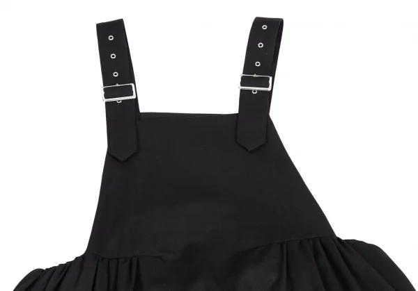 ノアール ケイ ニノミヤnoir kei ninomiya ウールギャバギャザーバックストラップワンピース 黒M K-114333_003
