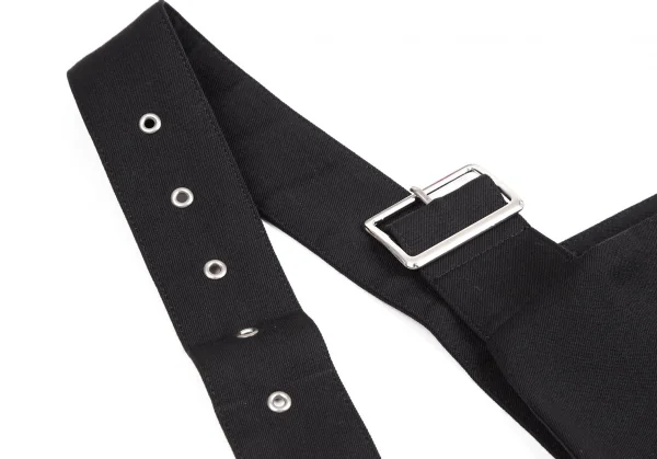 ノアール ケイ ニノミヤnoir kei ninomiya ウールギャバギャザーバックストラップワンピース 黒M K-114333_004