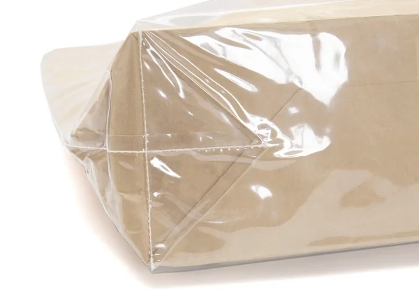 コムデギャルソンCOMME des GARCONS クラフトペーパーPVCコーティングトートバッグ クリアベージュ K-114335_007