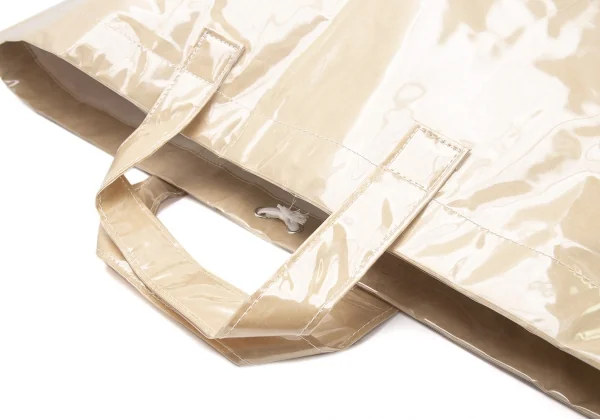 コムデギャルソンCOMME des GARCONS クラフトペーパーPVCコーティングトートバッグ クリアベージュ K-114335_009
